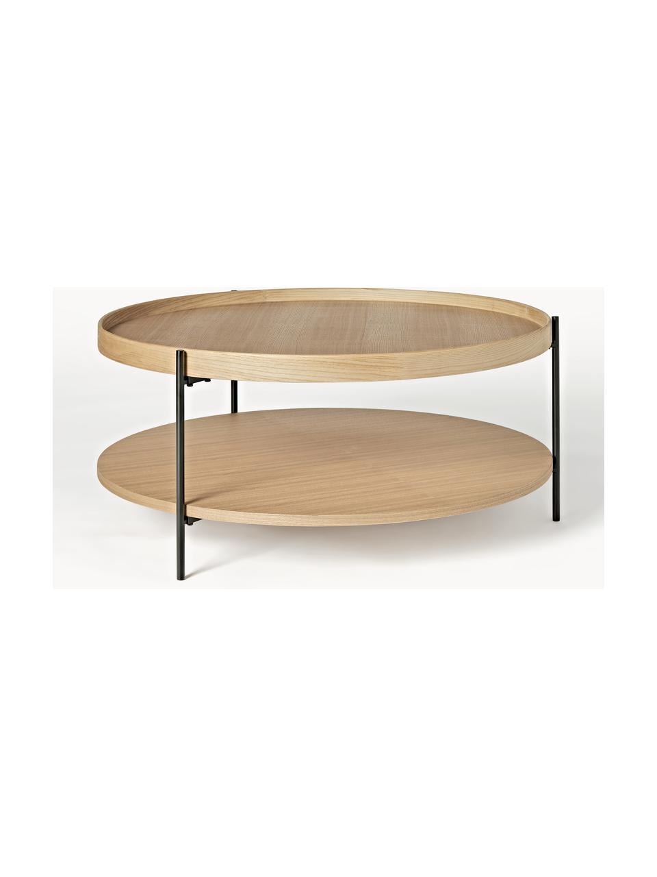 Okrúhly drevený konferenčný stolík Renee, Jaseňové drevo, Ø 90 cm