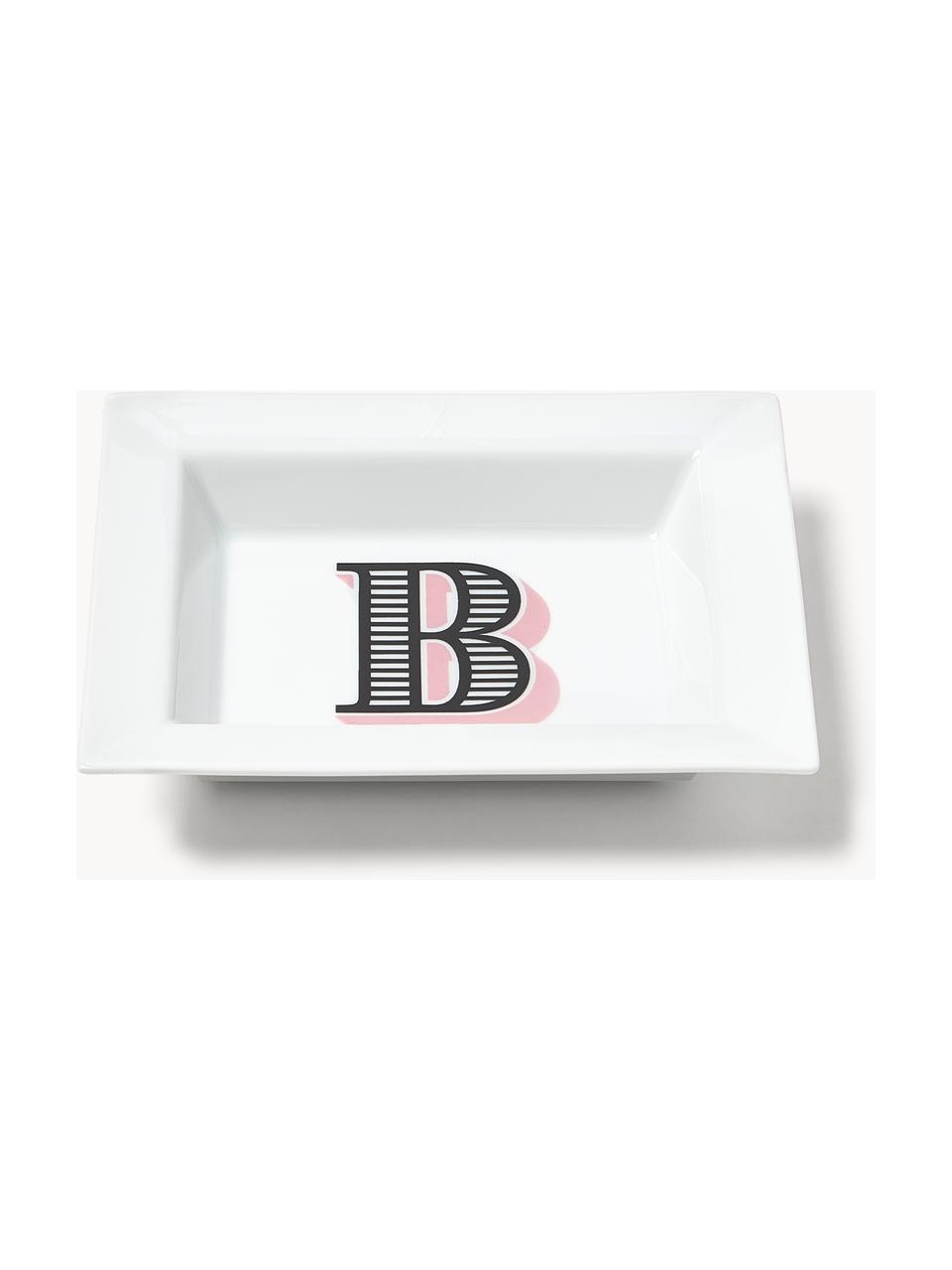 Westwing Collection x MEISSEN, handgefertigte Vide-Poche Initials mit Dekor, Porzellan, glasiert, B, B 16 x T 13 cm