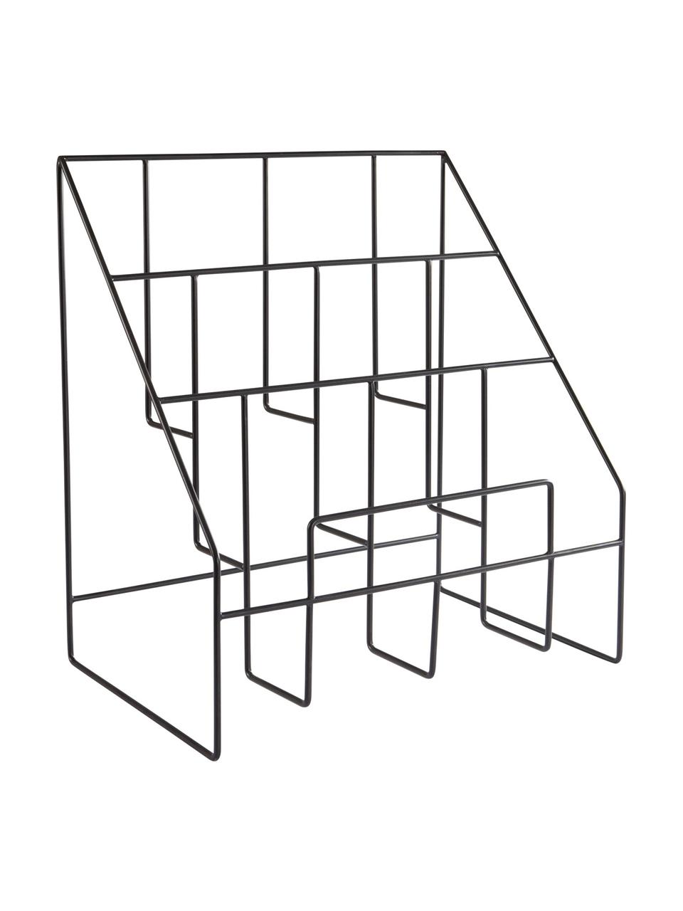 Zeitschriftenhalter Freddy, Metall, lackiert, Schwarz, B 38 x H 41 cm