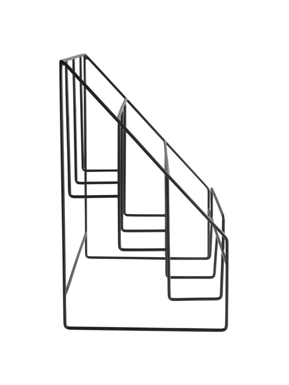 Zeitschriftenhalter Freddy, Metall, lackiert, Schwarz, B 38 x H 41 cm