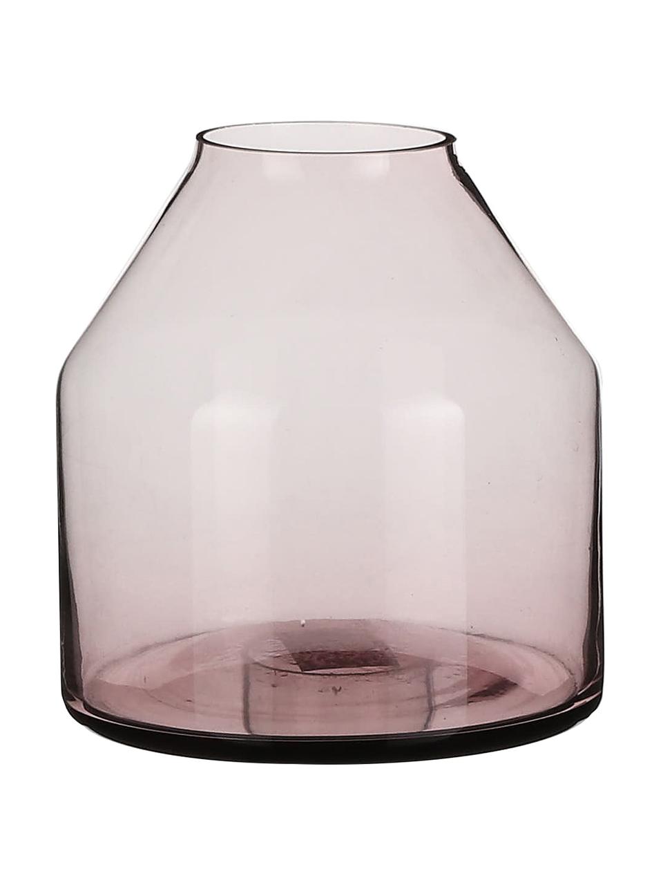 Kleine glazen vaas Farah, Glas, Lila, transparant, Ø 15 x H 15 cm