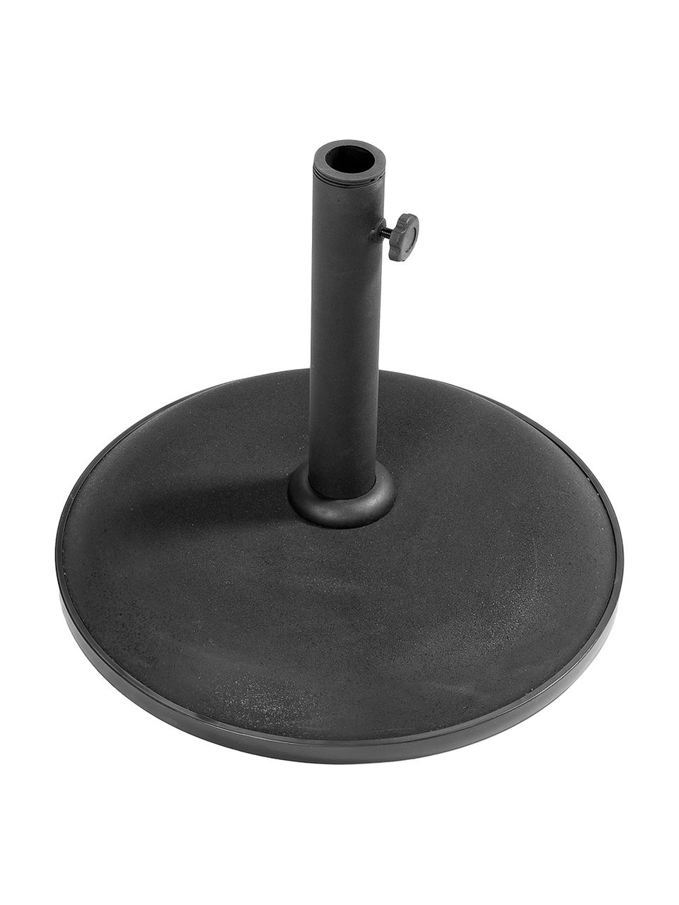Base de sombrilla redonda Bea, Resina, Negro, Ø 42 x Al 38 cm