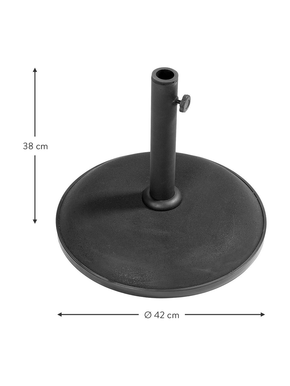 Base de sombrilla redonda Bea, Resina, Negro, Ø 42 x Al 38 cm