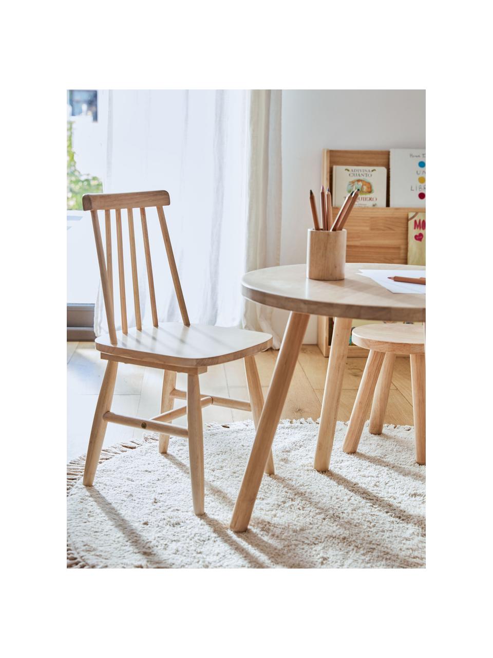 Krzesło z drewna kauczukowego dla dzieci Tressia, Drewno kauczukowe, Drewno kauczukowe, S 30 x G 30 cm