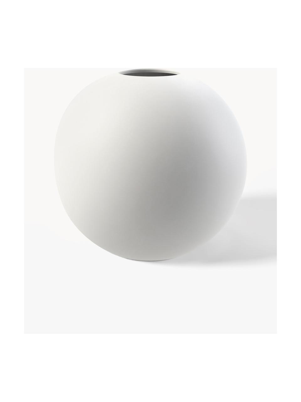 Handgefertigte Kugel-Vase Ball, H 20 cm, Keramik, Off White, Ø 20 x H 20 cm