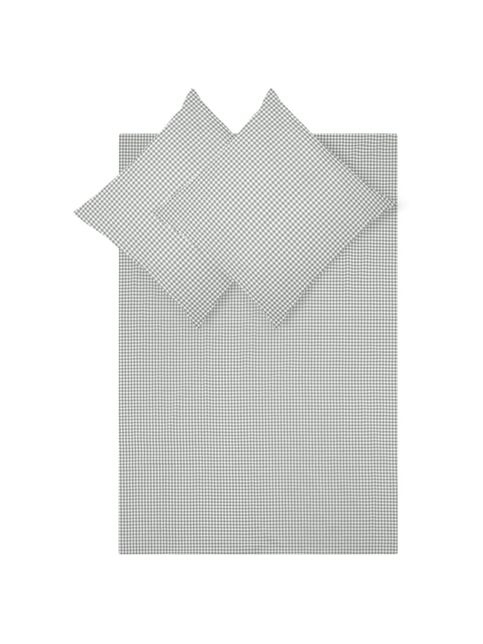 Pościel z bawełny Scotty, Jasny szary, biały, 200 x 200 cm, 3 elem.