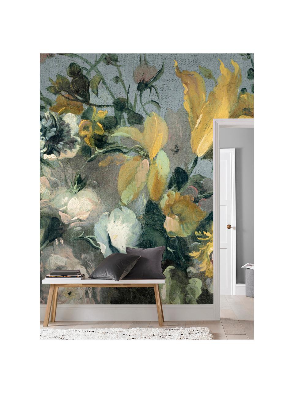 Fototapeta Oil Painted Flowers Bright, Włóknina, Wielobarwny, S 372 x W 280 cm