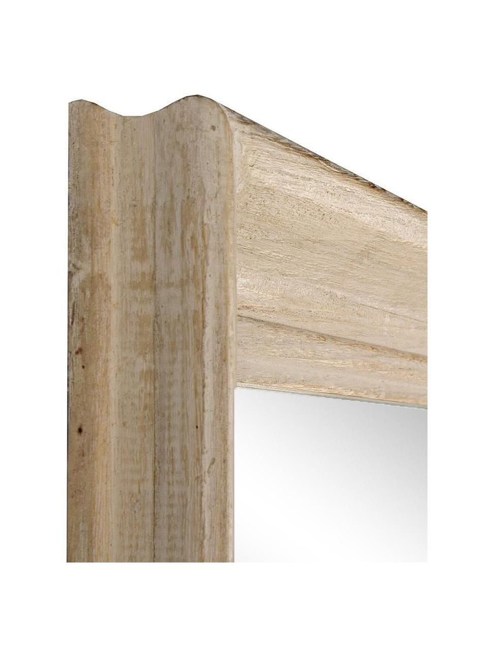 Espejo de pared de madera Tiziano, Espejo: cristal, Beige, An 60 x F 4 cm