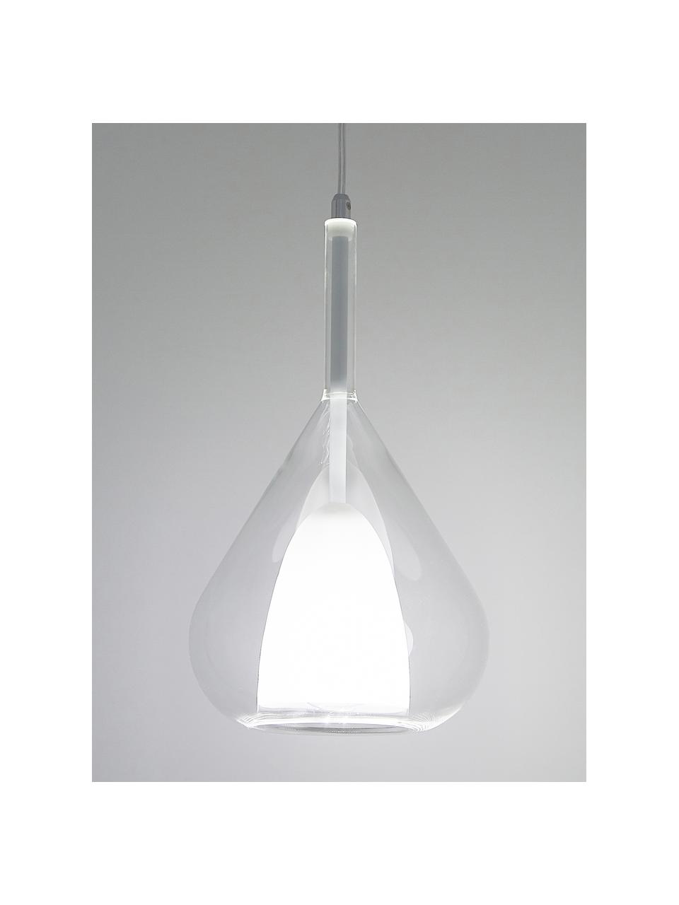 Lampa wisząca ze szkła Lila, Transparentny, Ø 20 x W 35 cm