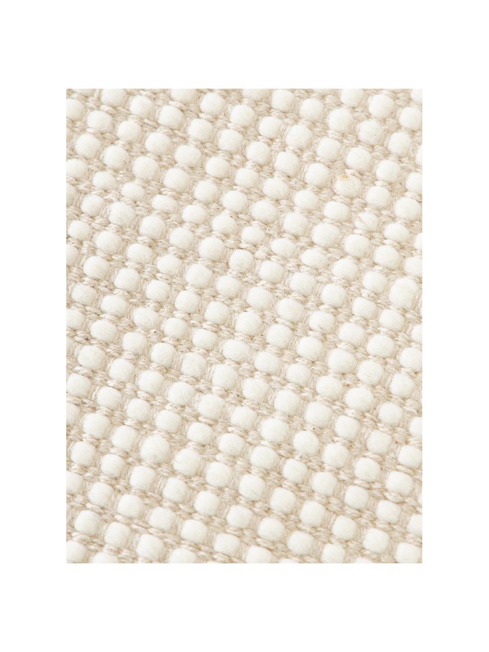 Tapis en laine tissé main Amaro, Blanc crème, beige, larg. 200 x long. 300 cm (taille L)