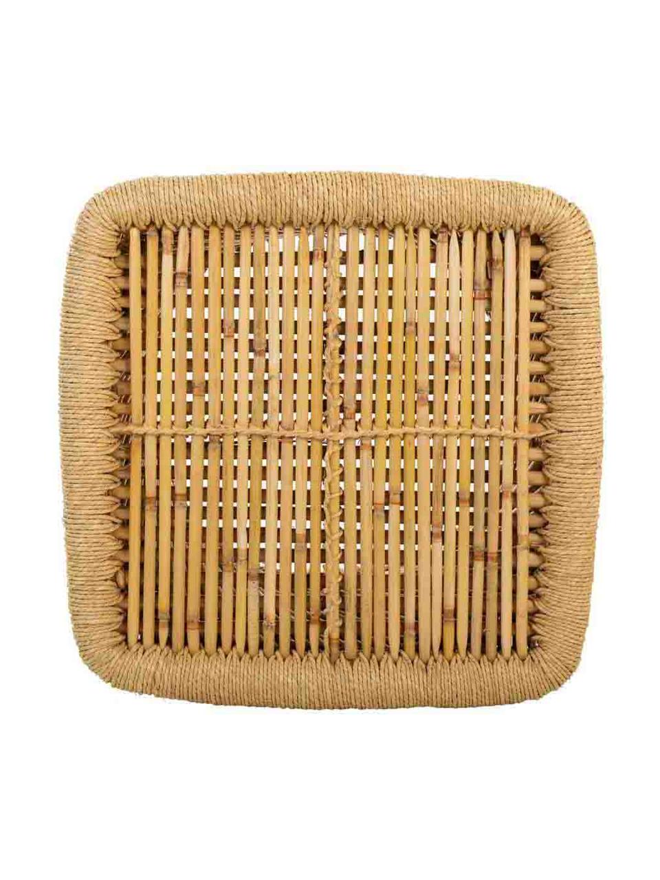 Vonkajší pomocný stolík z bambusu Ariadna, Bambusové drevo, povraz, Bambusová, Š 48 x H 43 cm
