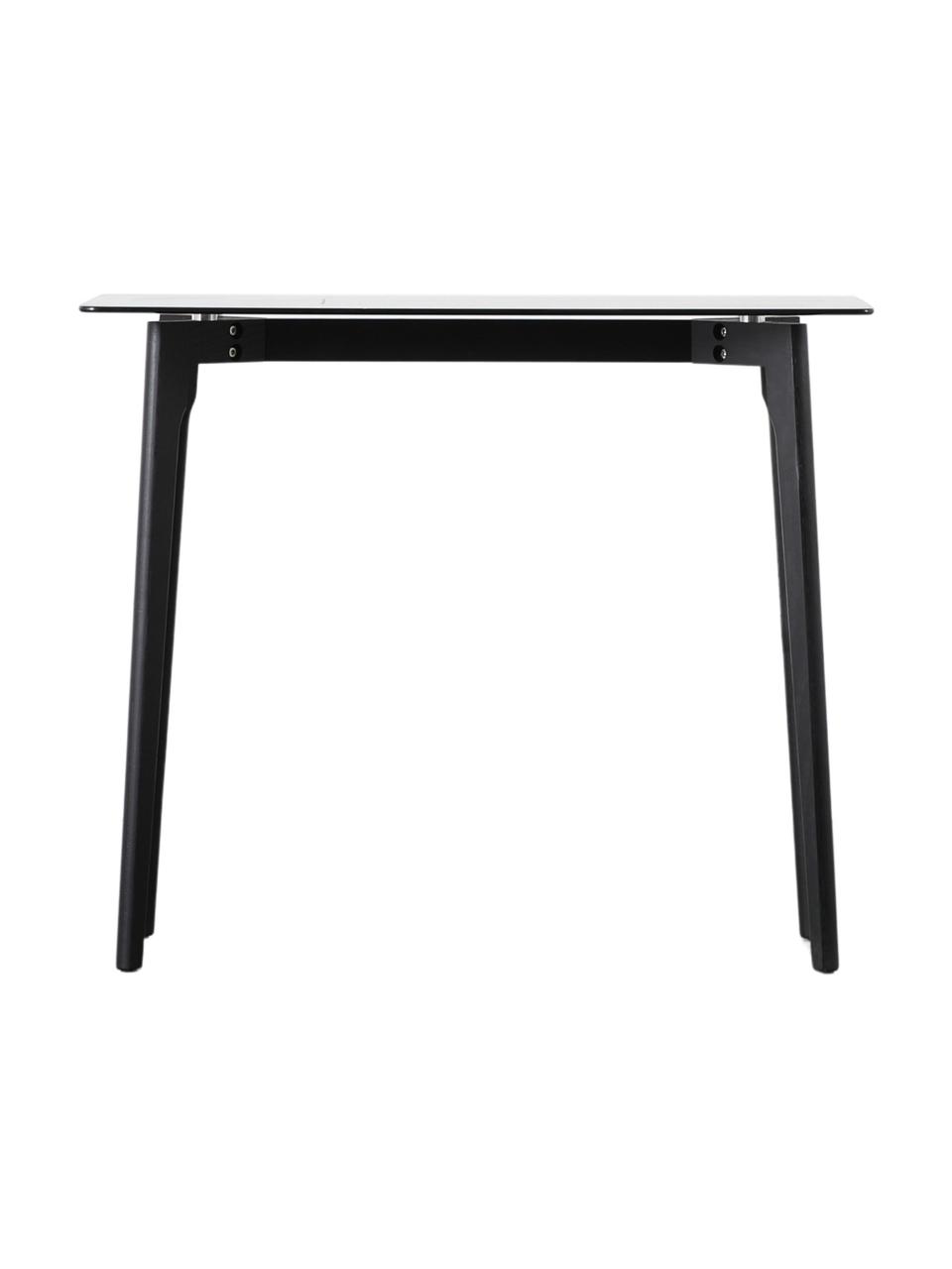Konzolový stolek se skleněnou deskou Blair, Transparentní, černá, Š 90 cm, H 38 cm