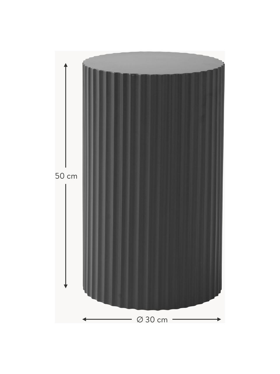 Columna decorativa mate Lunden, Tablero de fibras de densidad media (MDF) pintado, Negro, Ø 30 x Al 80 cm