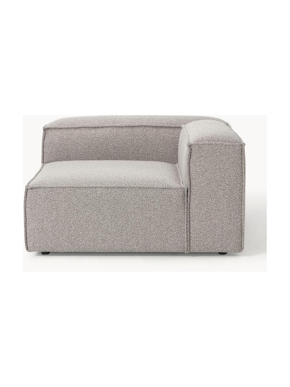 Rohový bouclé modul Lennon, Taupe, Š 119 cm, H 119 cm, levé rohové provedení