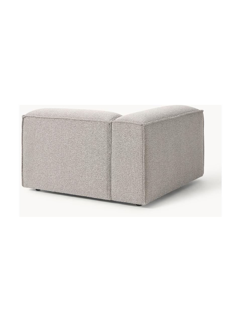 Rohový bouclé modul Lennon, Taupe, Š 119 cm, H 119 cm, levé rohové provedení