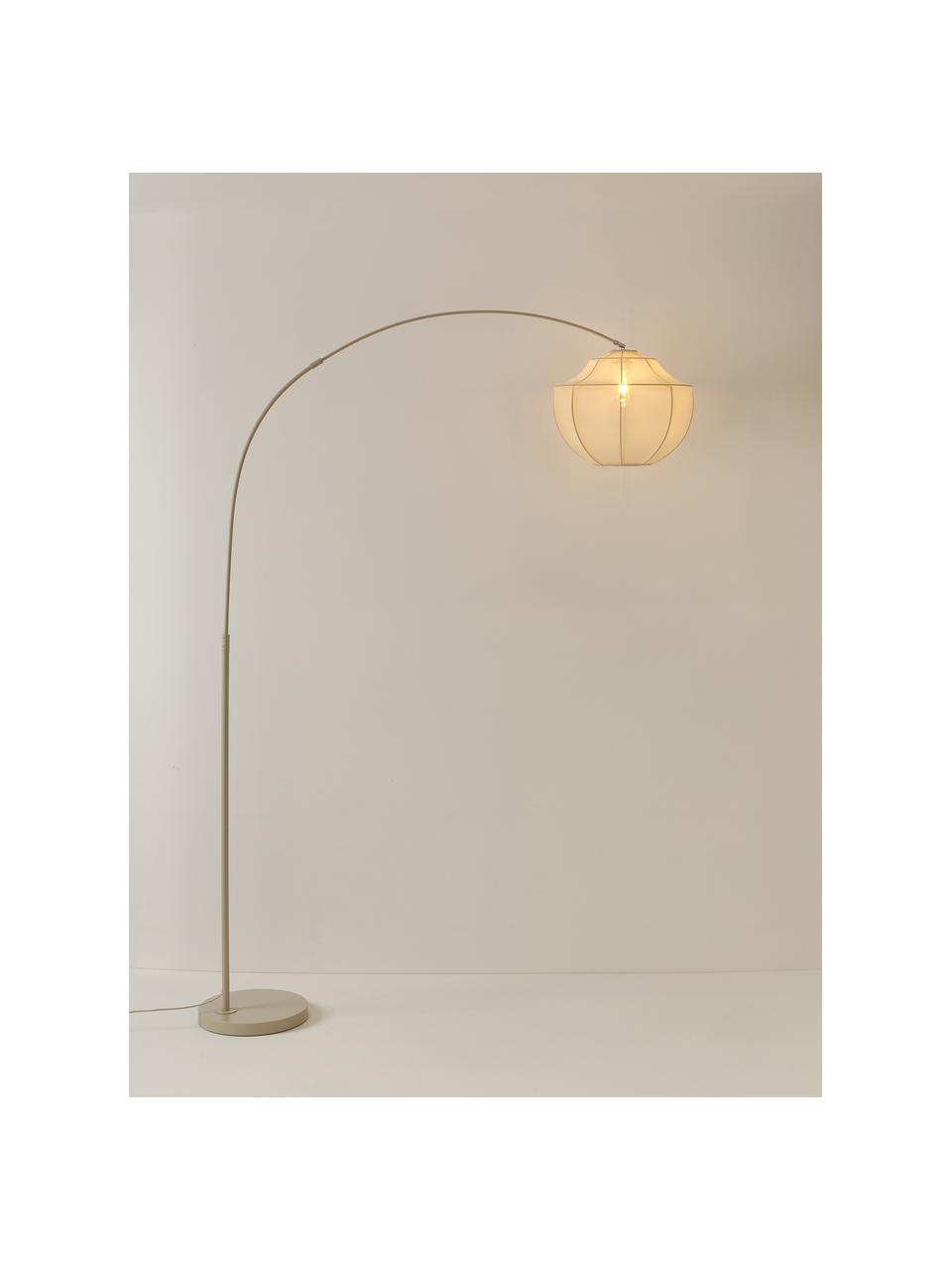 Oblouková lampa ze síťoviny Beau, Krémově bílá, Š 154 cm, V 219 cm