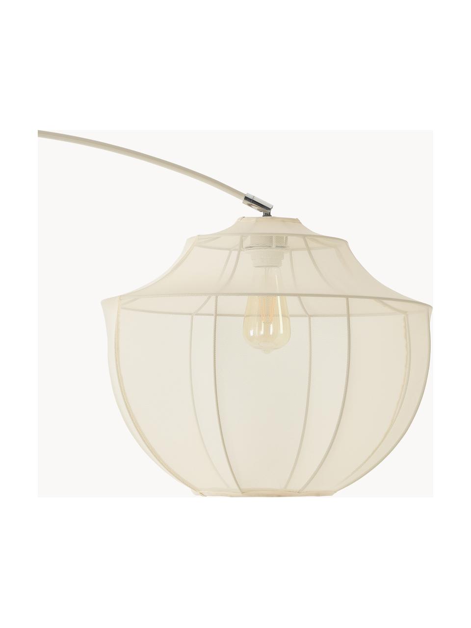 Grand lampadaire arc en tulle Beau, Beige clair, haut. 219 cm