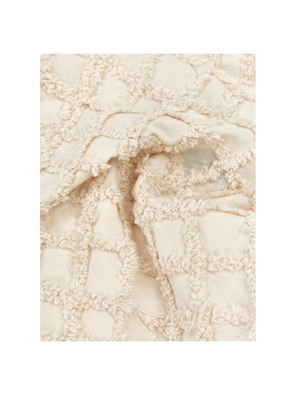 Povlak na polštář s různou výškou vzoru Royal, 100% bavlna, Tlumeně bílá, Š 30 cm, D 60 cm