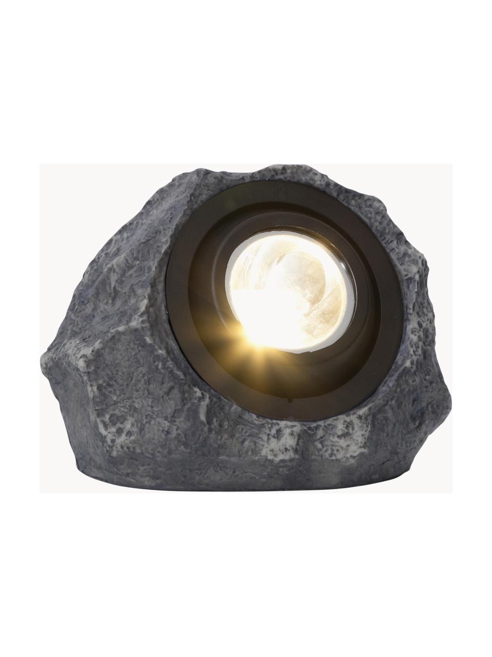 Solar vloerlamp Rocky, Kunststof, Grijs, B 20 x H 16 cm