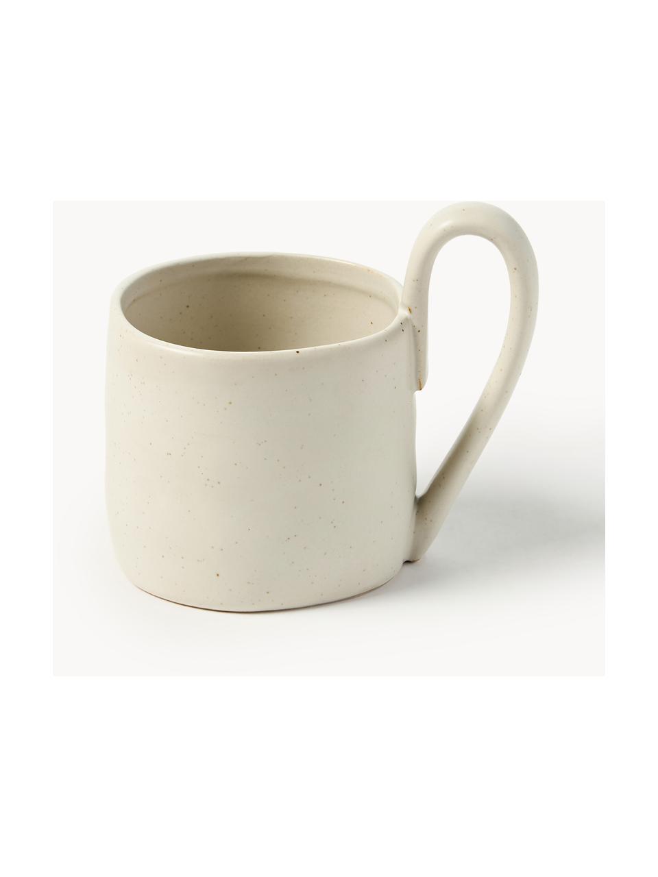 Tasse en grès Flow, Grès cérame, Blanc cassé, chiné, larg. 12 x haut. 11 cm, 360 ml