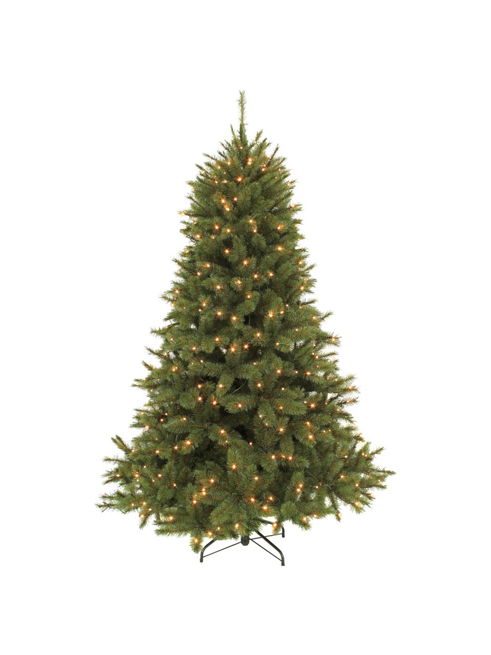 Árbol de Navidad LED Forest, Agujas: plástico (PVC), Verde oscuro, Ø 119 x Al 155 cm