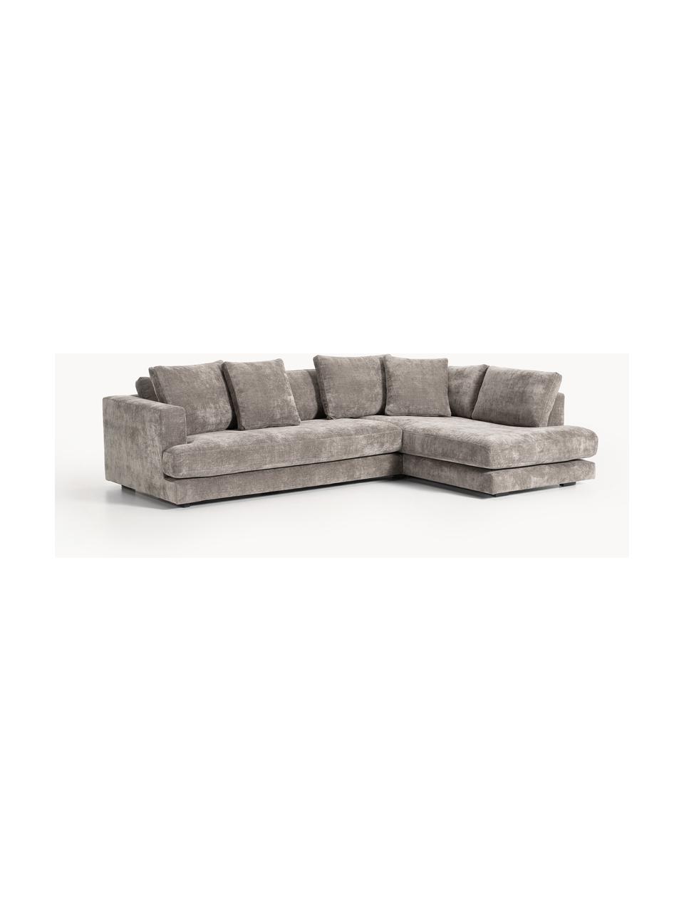 Ecksofa Tribeca, Bezug: 100 % Polyester Der strap, Gestell: Buchenholz, Kiefernholz, , Füße: Kiefernholz Dieses Produk, Webstoff Taupe, B 274 x T 192 cm, Eckteil rechts