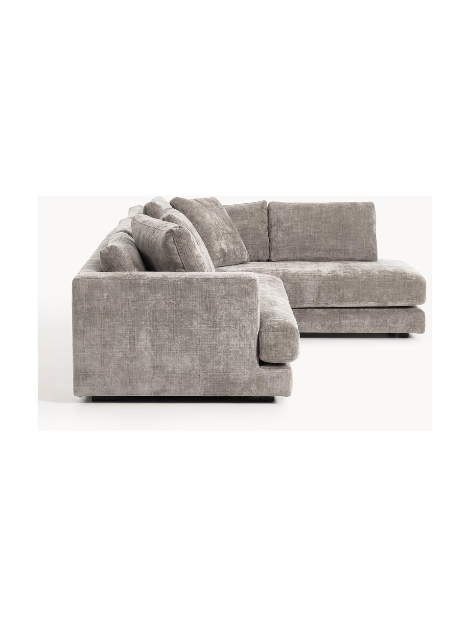 Ecksofa Tribeca, Bezug: 100 % Polyester Der strap, Gestell: Buchenholz, Kiefernholz, , Füße: Kiefernholz Dieses Produk, Webstoff Taupe, B 274 x T 192 cm, Eckteil rechts