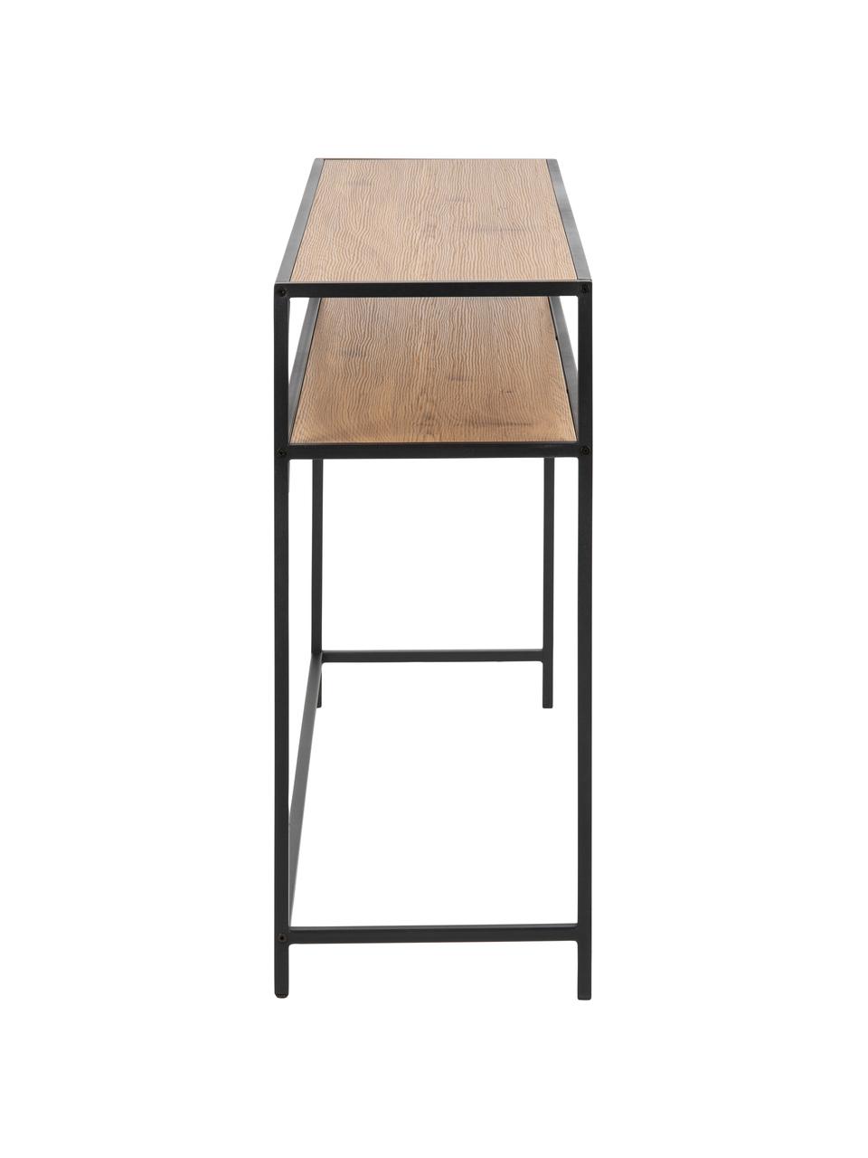Konzolový stolík z dreva a kovu Seaford, Divoký dub, Š 120 x V 79 cm