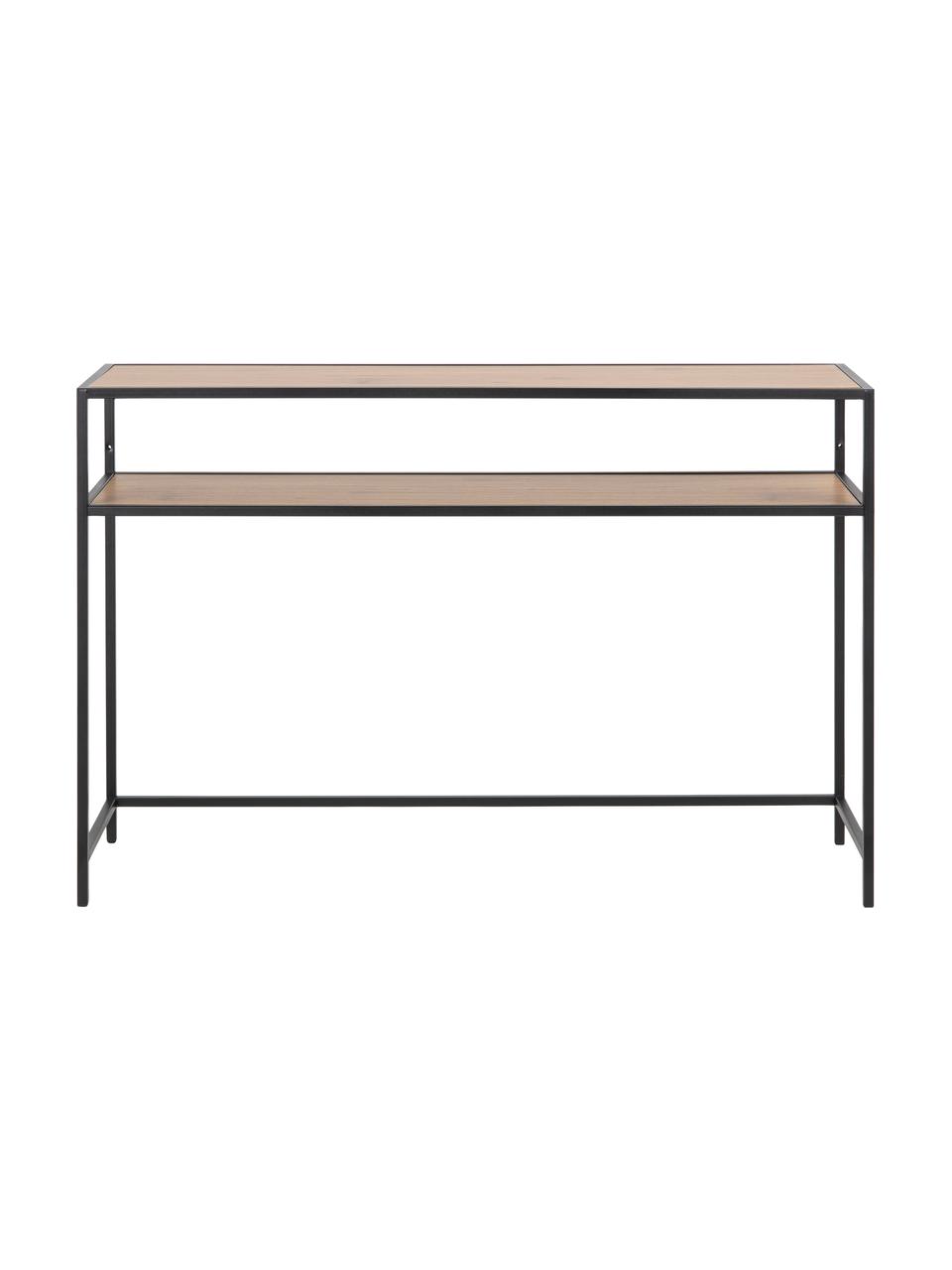 Konzolový stolík z dreva a kovu Seaford, Divoký dub, Š 120 x V 79 cm
