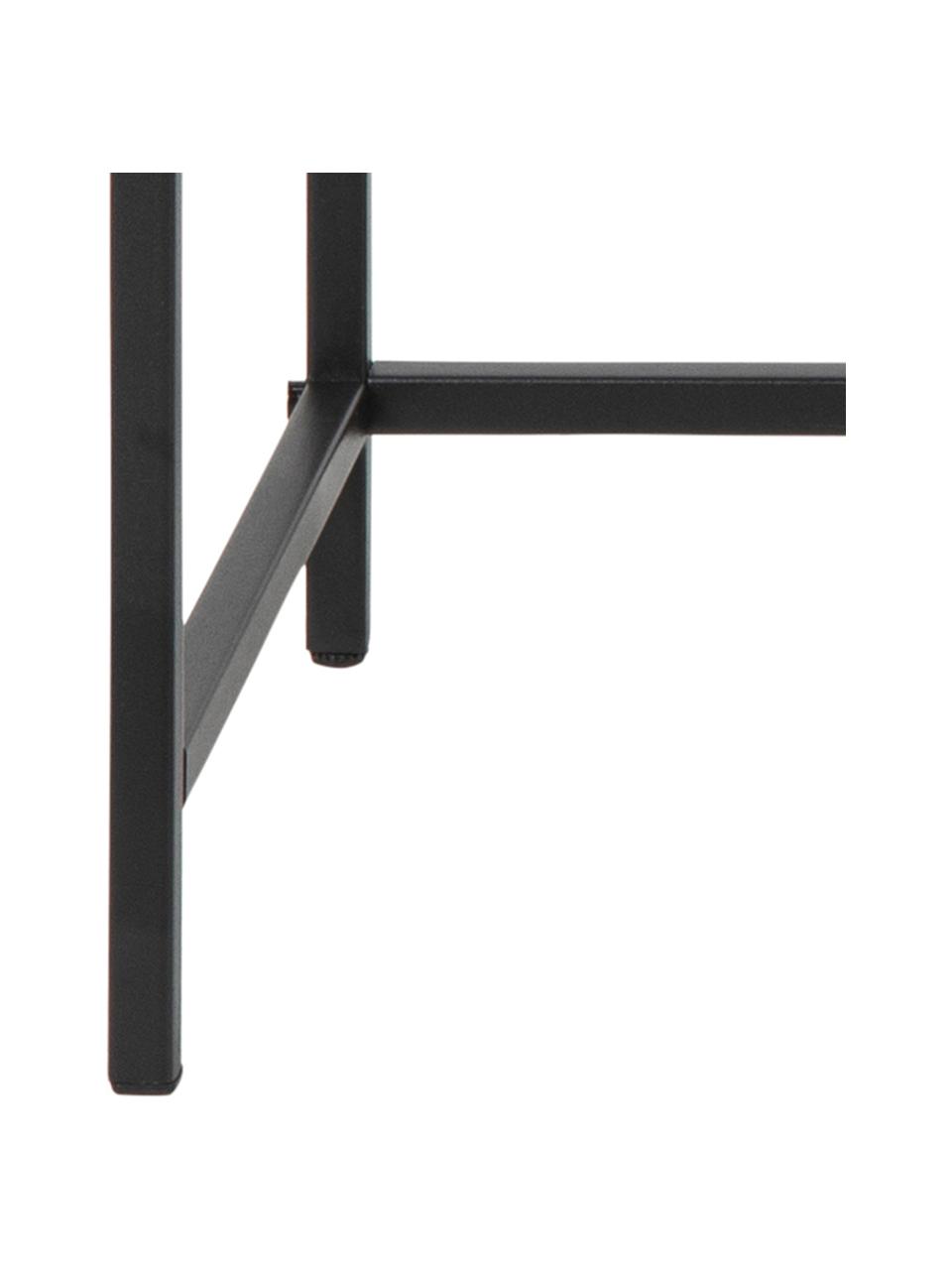 Konsole Seaford, Gestell: Metall, pulverbeschichtet, Holzoptik, Schwarz, B 120 x H 79 cm