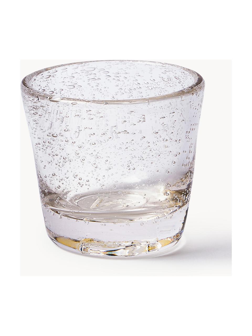 Borrelglaasjes Cancun met decoratieve bubbels, set van 6, Glas, Lilatinten, Ø 6 x H 6 cm, 70 ml