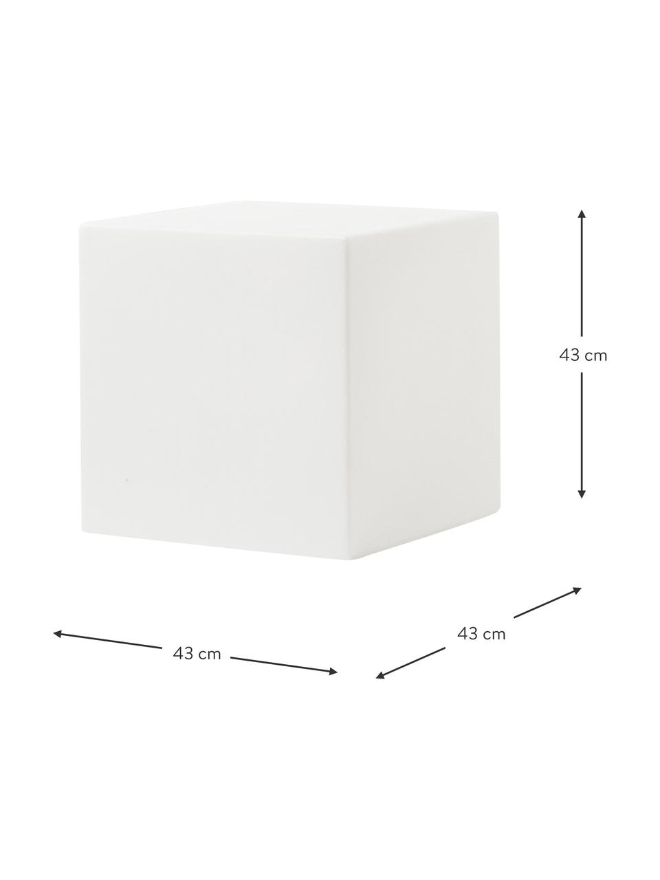 Stmievateľná solárna záhradná LED lampa Cuby, Biela, Š 43 x V 43 cm