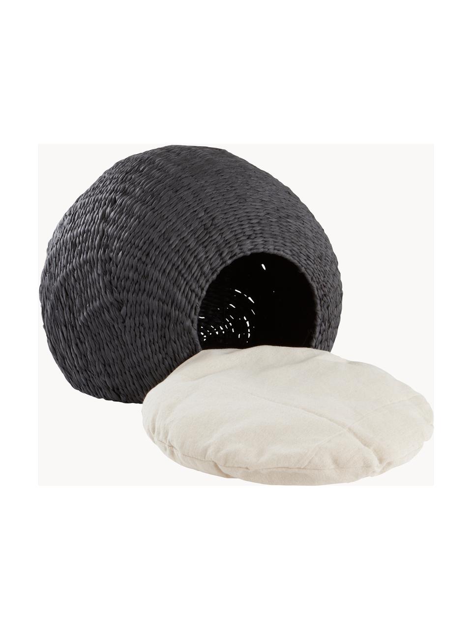 Ručně vyrobený pelíšek pro domácí mazlíčky Niko, Černá, Ø 48 cm, V 37 cm