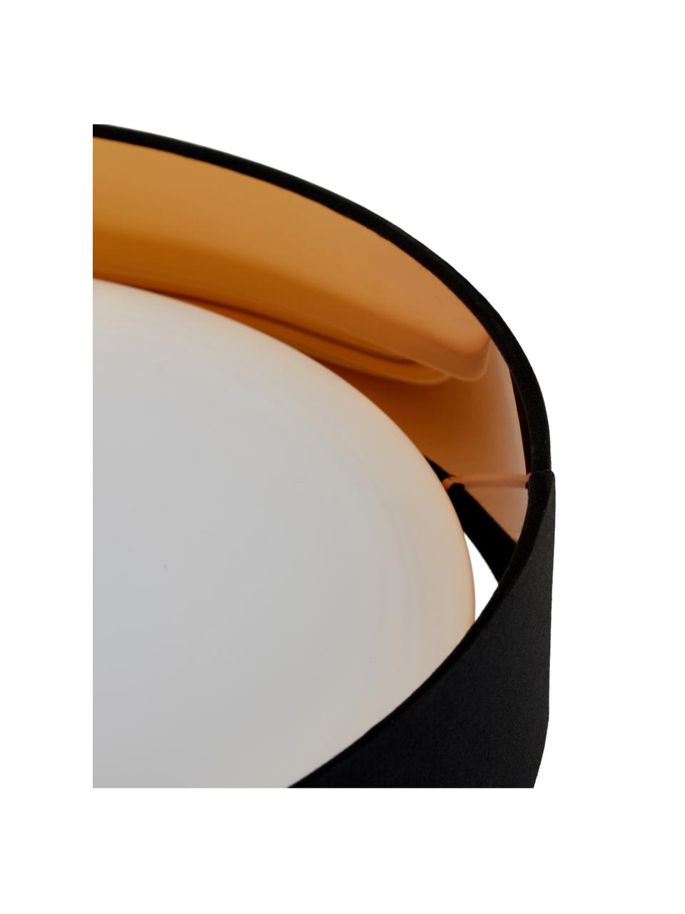 Plafoniera a LED Mallory, Disco diffusore: plastica, Nero, dorato, Ø 41 x Alt. 10 cm