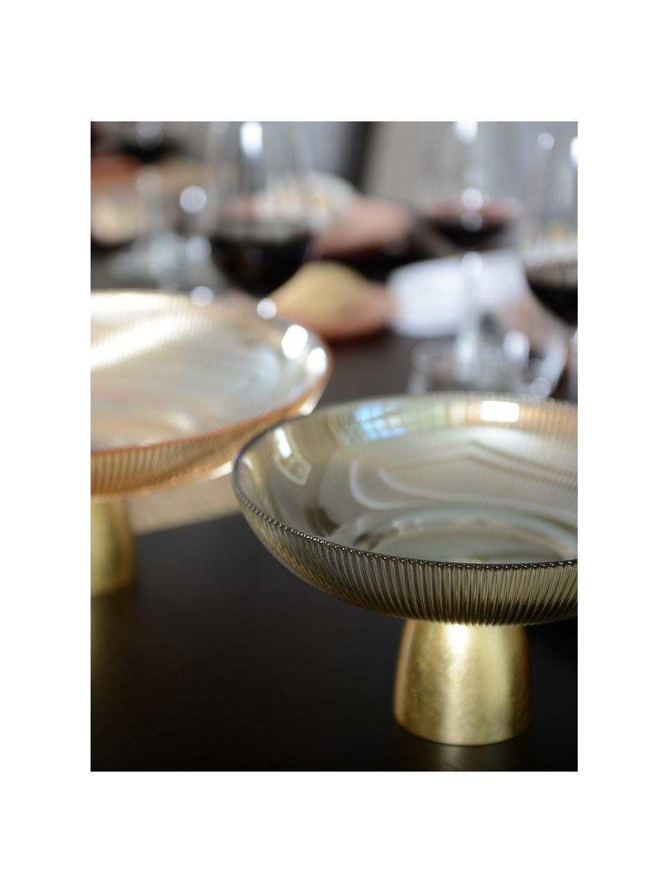 Grande coupe décorative Luster, Ambré, couleur dorée, Ø 25 cm