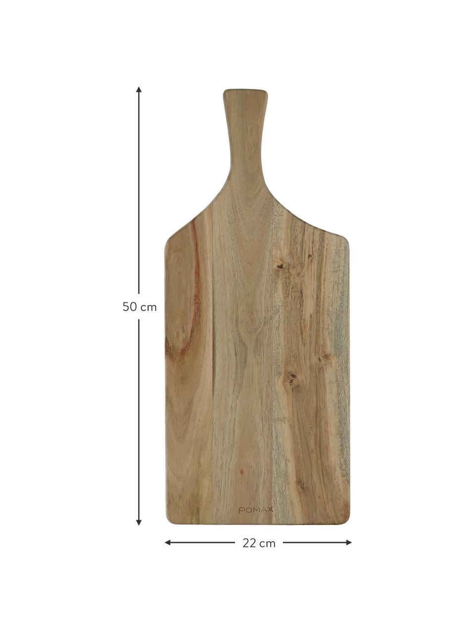Akazienholz-Schneidebrett Limitless, L 50 x B 22 cm, Akazienholz, Dunkles Holz, L 50 x B 22 cm