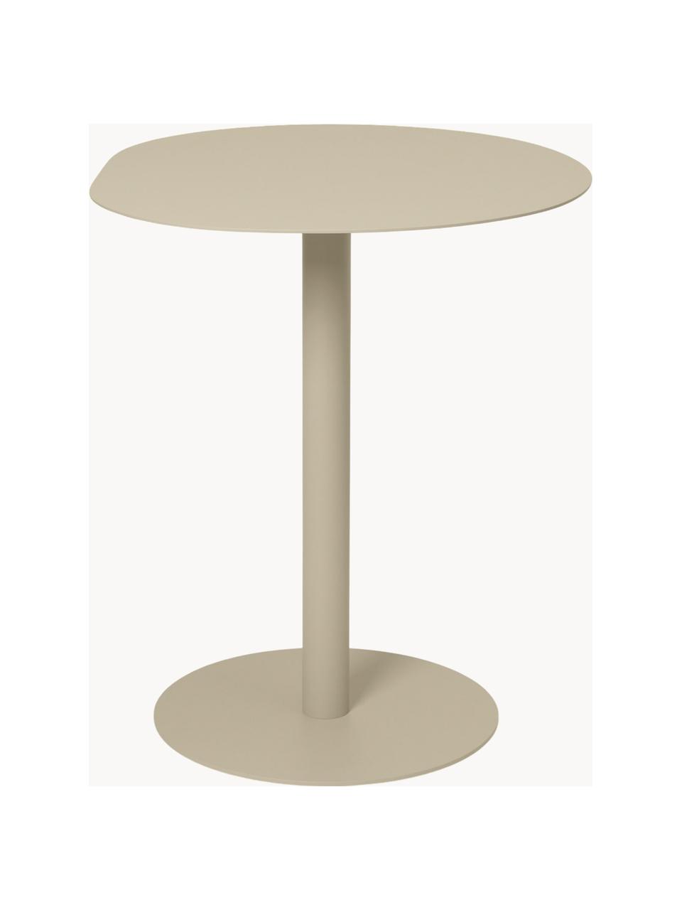 Table de forme organique Pond, Acier de structure, revêtu par poudre et galvanisé, Beige clair, mat, Ø 64 x haut. 72 cm