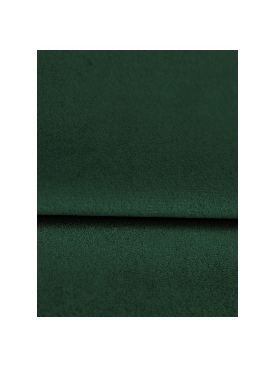 Divano letto 3 posti in velluto verde con contenitore Lea, Rivestimento: velluto di poliestere Il , Piedini: metallo verniciato a polv, Velluto verde bottiglia, ottonato, Larg. 215 x Alt. 94 cm