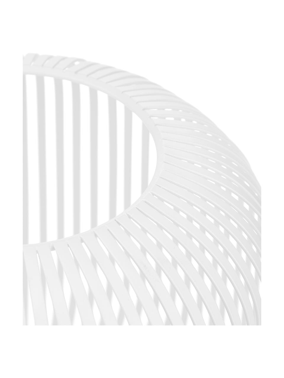 Windlicht Lito, H 27 cm, Stahl, pulverbeschichtet, Weiß, Ø 28 x H 27 cm