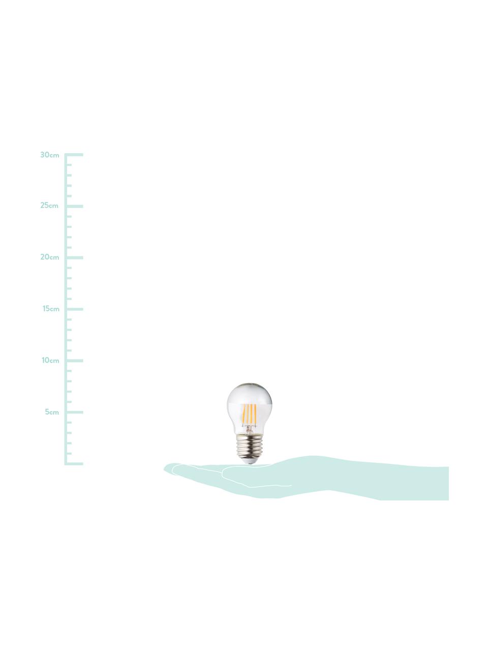 Lampadina dimmerabile Gamiel (E27 / 4,8Watt) 3 pz, Paralume: vetro cromato, Base lampadina: alluminio, Trasparente, cromo, Ø 5 x Alt. 8 cm