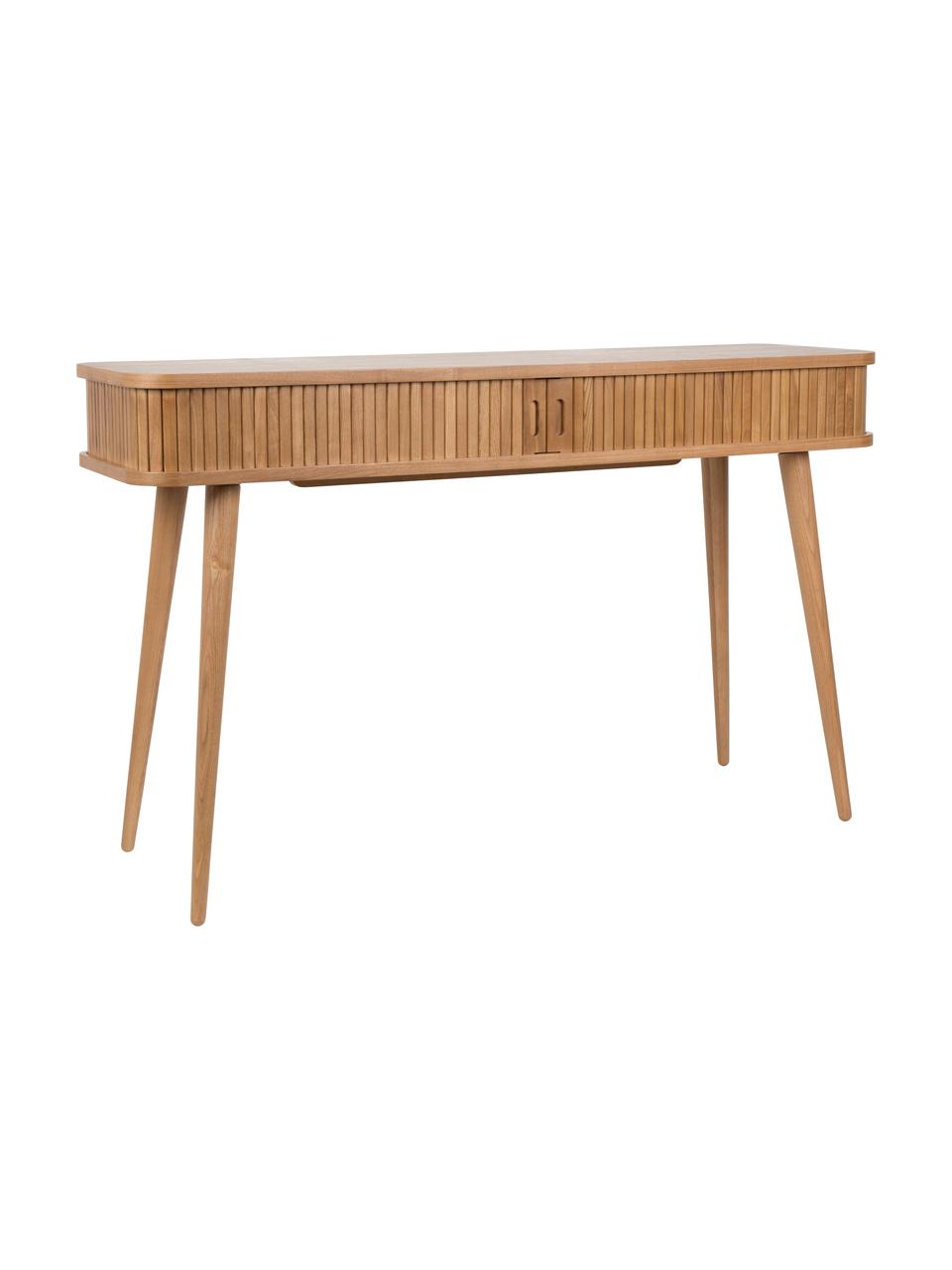Console en bois avec rangement Barbier, Bois de frêne, larg. 120 x prof. 35 cm