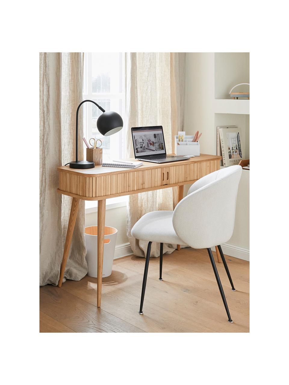 Dřevěný konzolový stolek s rýhovanou přední stranou Barbier, Jasanové dřevo, Š 120 cm, H 35 cm