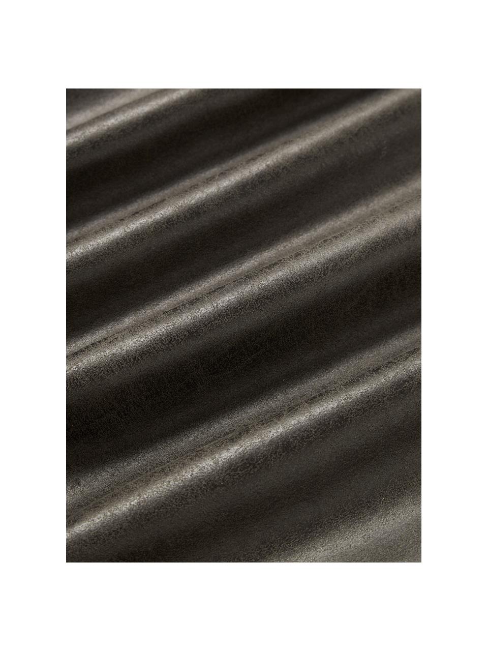 Cojín de cuero reciclado sofá Lennon, Funda: 70% cuero, 30% poliéster, Cuero gris pardo, An 50 x L 80 cm