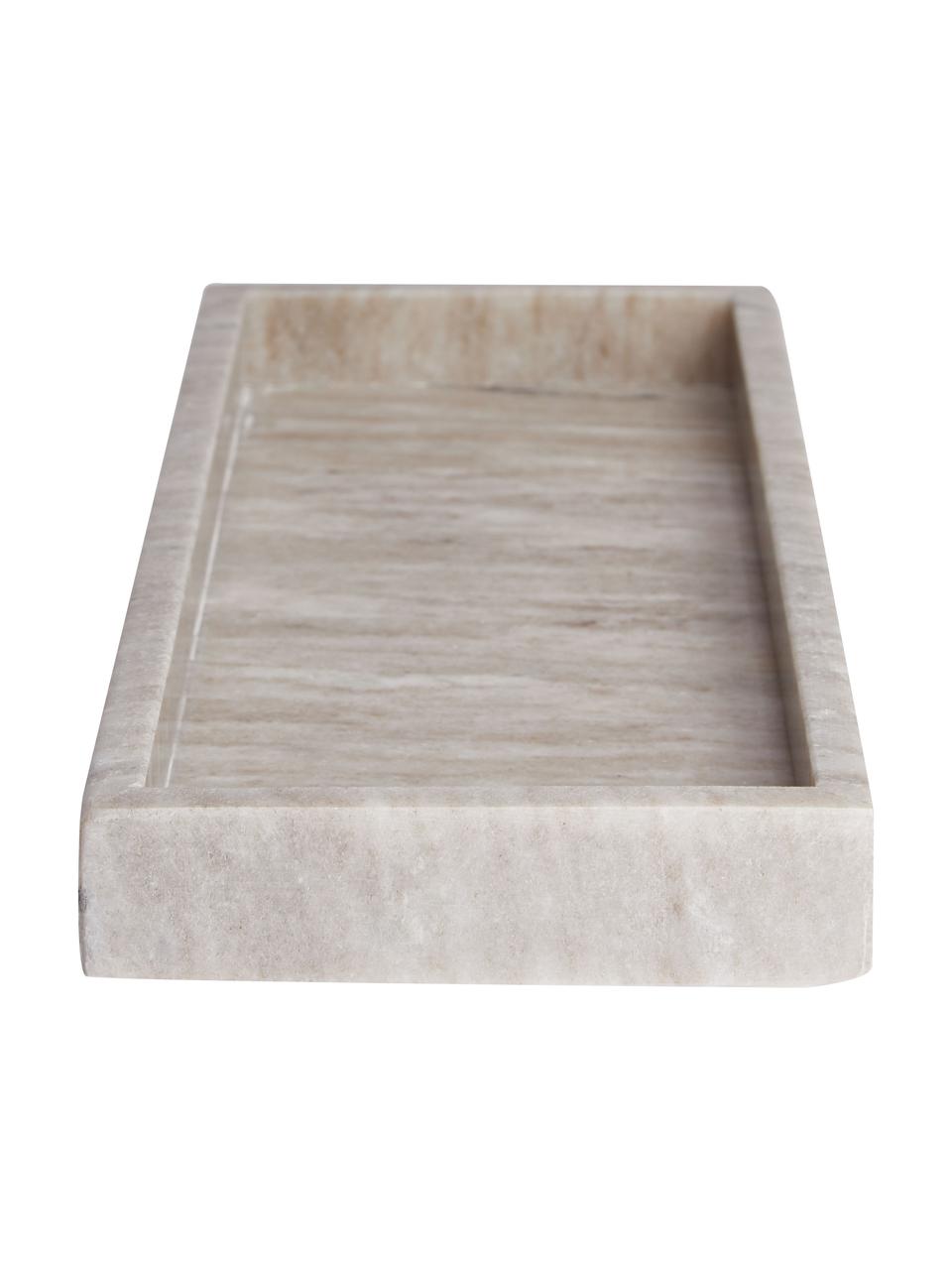 Deko-Tablett Collin aus Marmor, Marmor, Beige, marmoriert, B 30 x T 12 cm