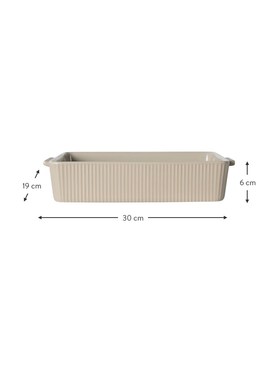 Bakvorm Flora, Keramiek, Beige, L 30 x B 19 cm