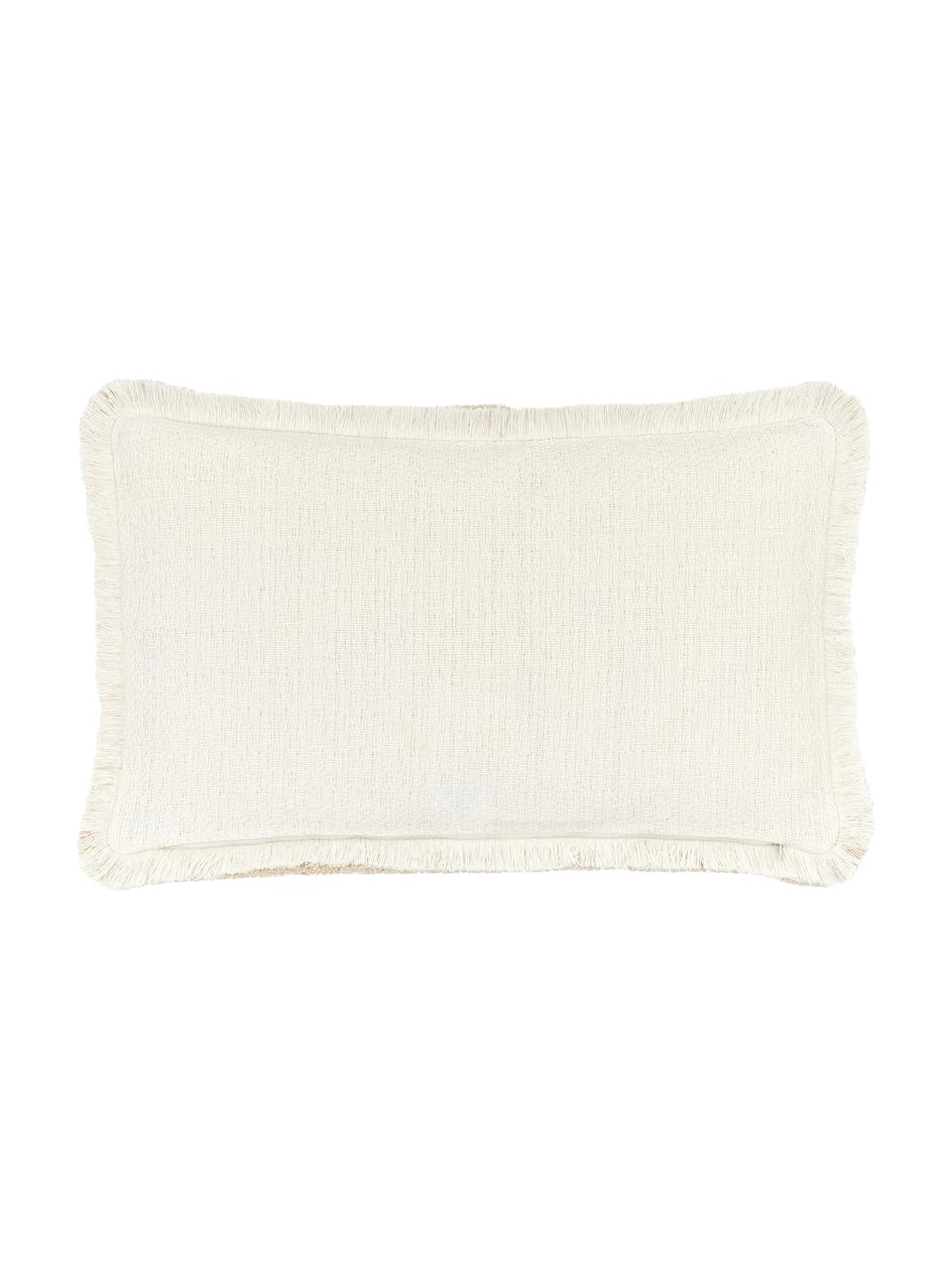 Oboustranný povlak na polštář s třásněmi Loran, 100 % bavlna, Béžová, Š 30 cm, D 50 cm