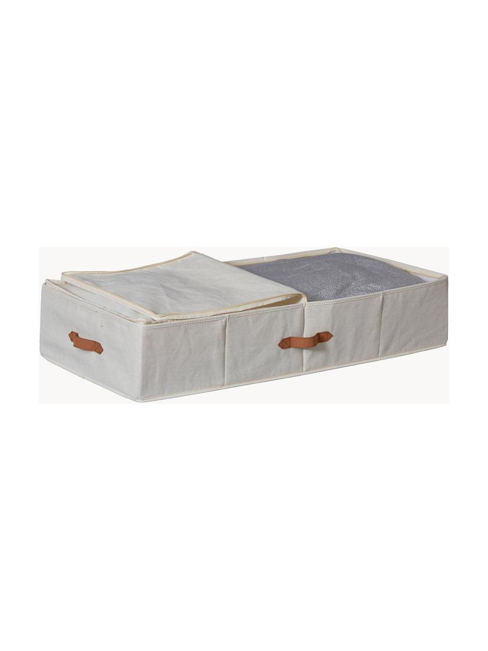 Boîte de rangement sous-matelas Premium, Beige clair, brun, larg. 90 x prof. 45 cm