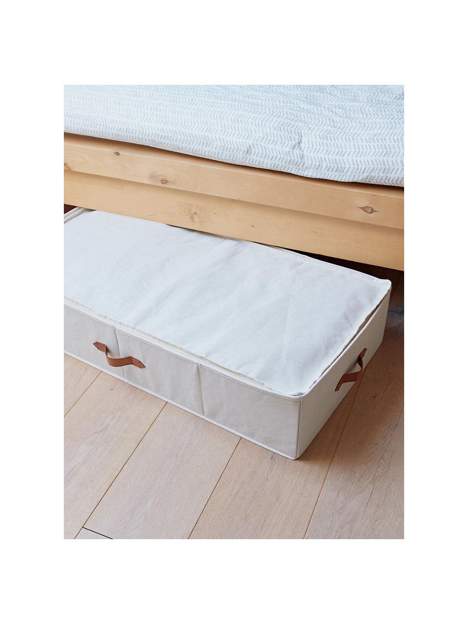 Boîte de rangement sous-matelas Premium, Beige clair, brun, larg. 90 x prof. 45 cm