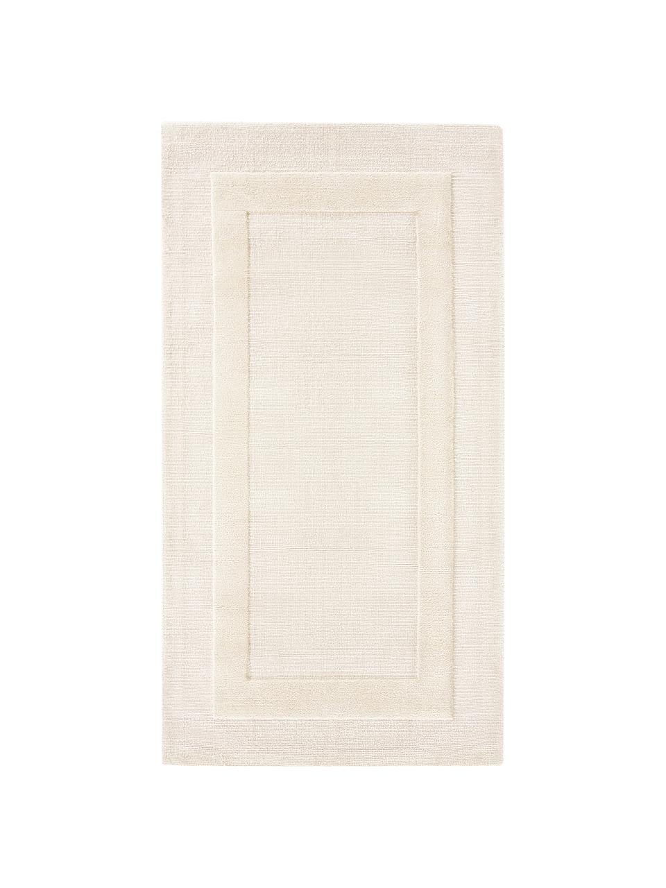 Ručně tkaný bavlněný koberec se strukturovaným povrchem Dania, 100 % bavlna, Krémově bílá, zlatá, Š 200 cm, D 300 cm (velikost L)