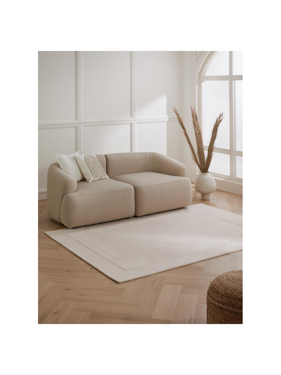 Ručně tkaný bavlněný koberec se strukturovaným povrchem Dania, 100 % bavlna, s certifikací GRS, Krémově bílá, Š 200 cm, D 300 cm (velikost L)